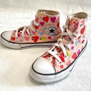 Converse Pink “Love Hearts” Logo High-top Sneakers